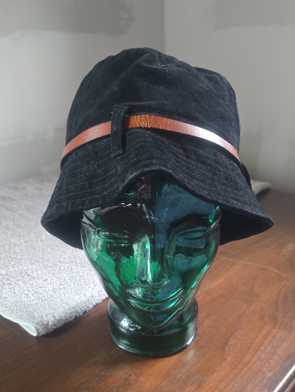 The Hats Company Black Womans Suede Hat by Filippo Cavalli